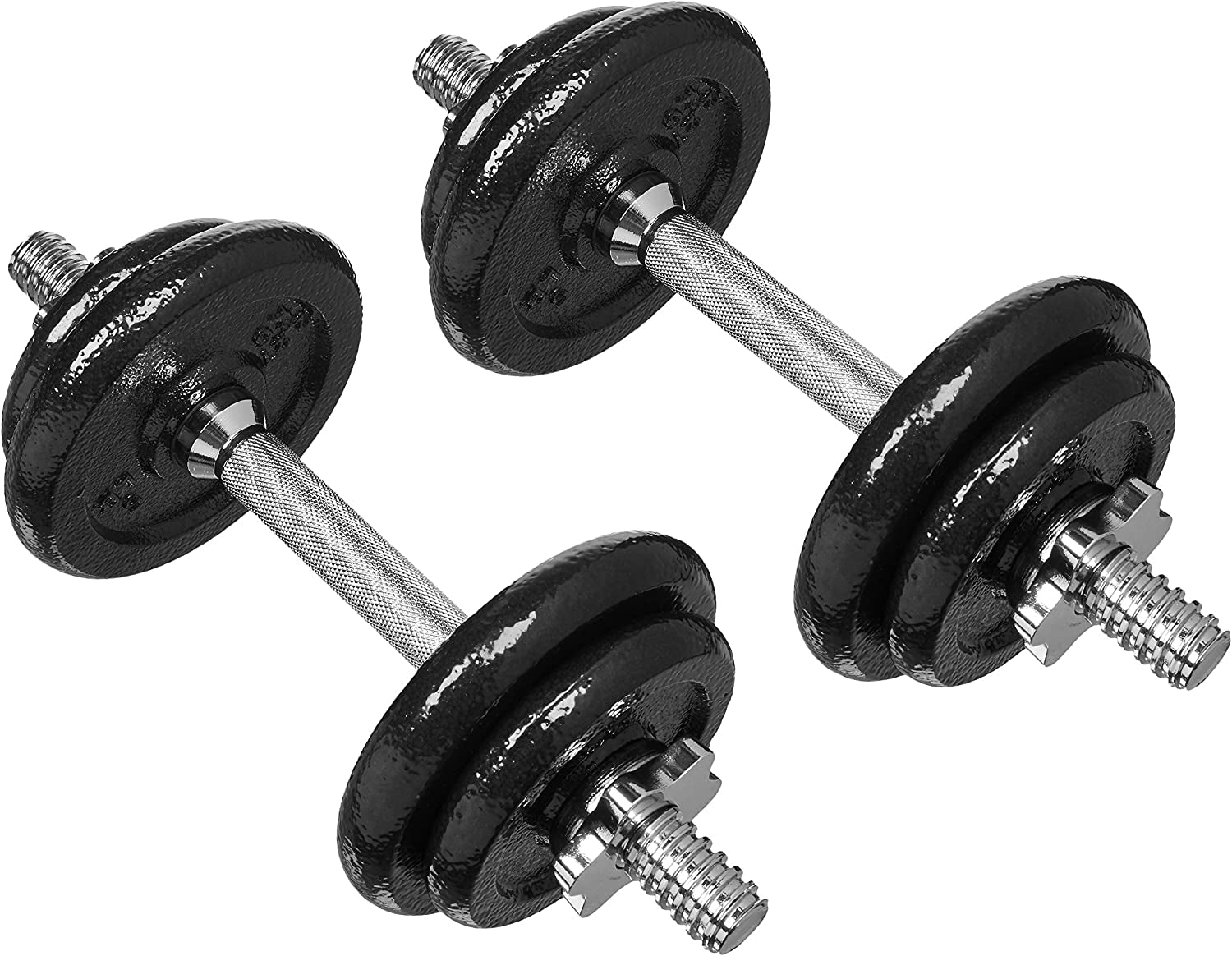 Adjustable Dumbbell Hand Weight Set, 38 Pound, Black